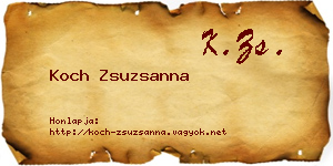 Koch Zsuzsanna névjegykártya